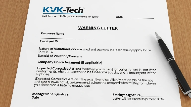 KVK-Tech Warning Letter