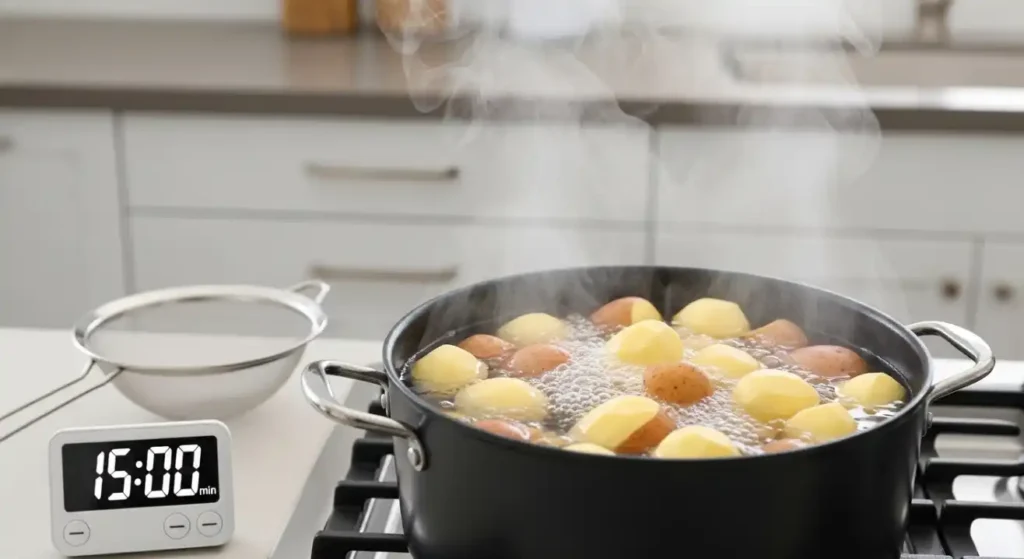 how long do you boil russet potatoes