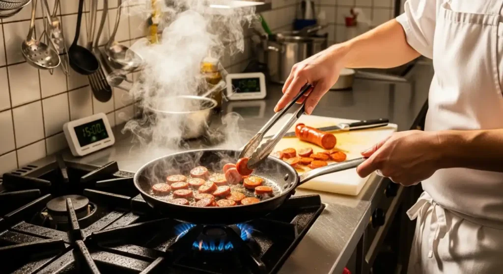 how long should chorizo cook for